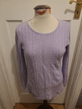 Ladies Anna Rose Size Medium Lilac Long Sleeved Pullover Jumper