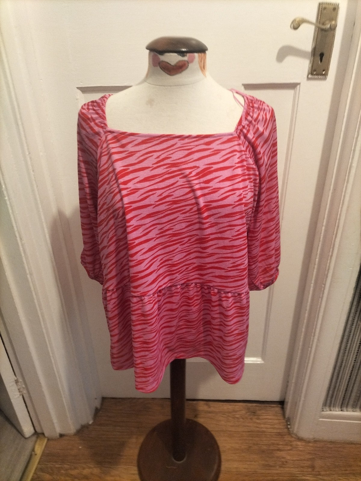 Brand New Ladies Tu Maternity Size 18 2 Tone Pink Long Sleeved Blouse