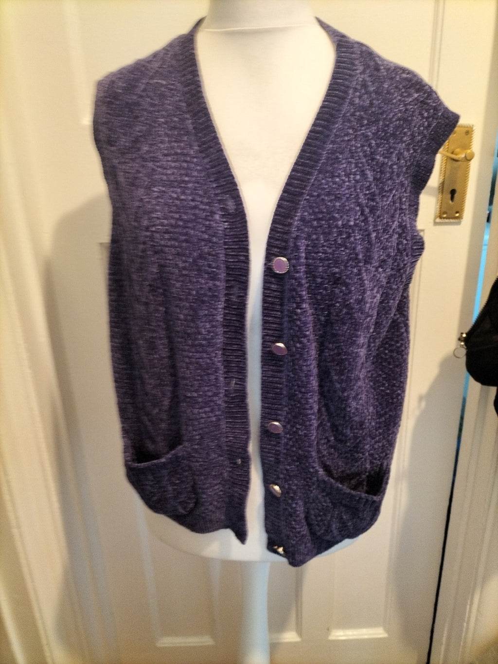 Ladies EWM Size Small Purple Superdoft Cardigan