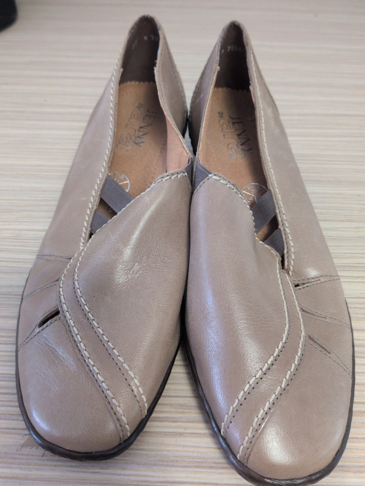 Ara UK 4 Pale Brown Slip On Shoes
