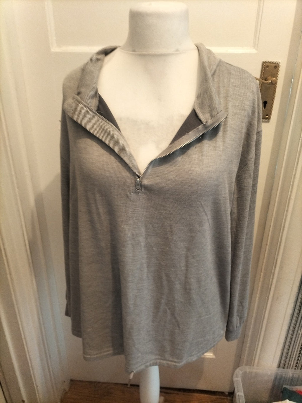 Always Dreaming 22 Grey Semi Zip Pyjama Jumper