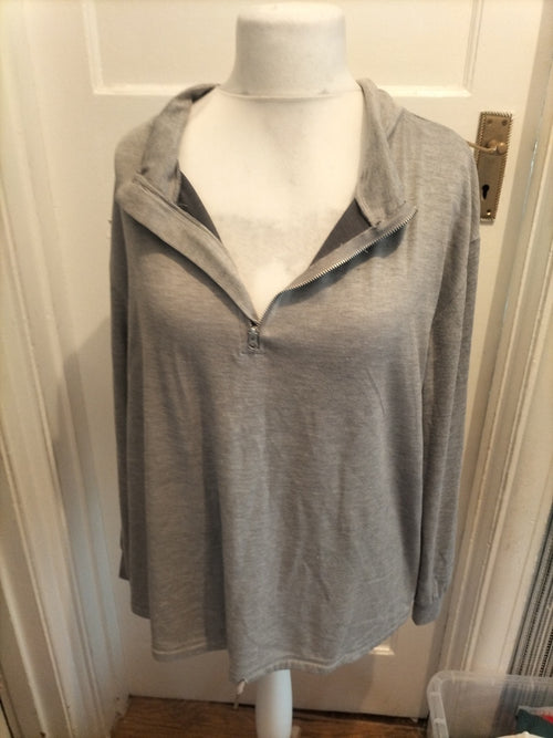 Always Dreaming 22 Grey Semi Zip Pyjama Jumper