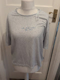 Jeff And Co 12-14 Pale Blue Star Short Sleeve Pyjama Top
