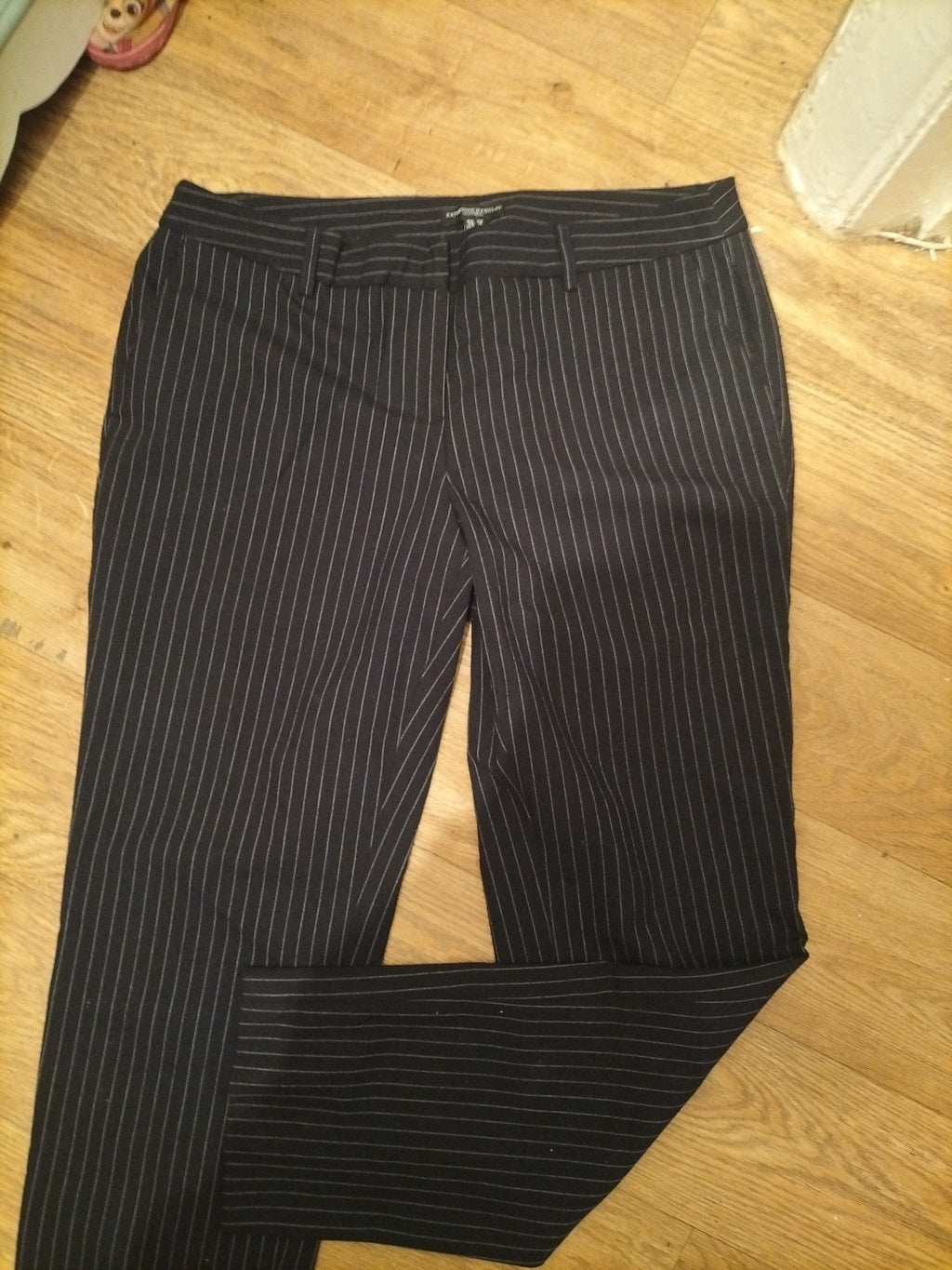 Ladies Katherine Barclay Size 14 Black Striped Trousers