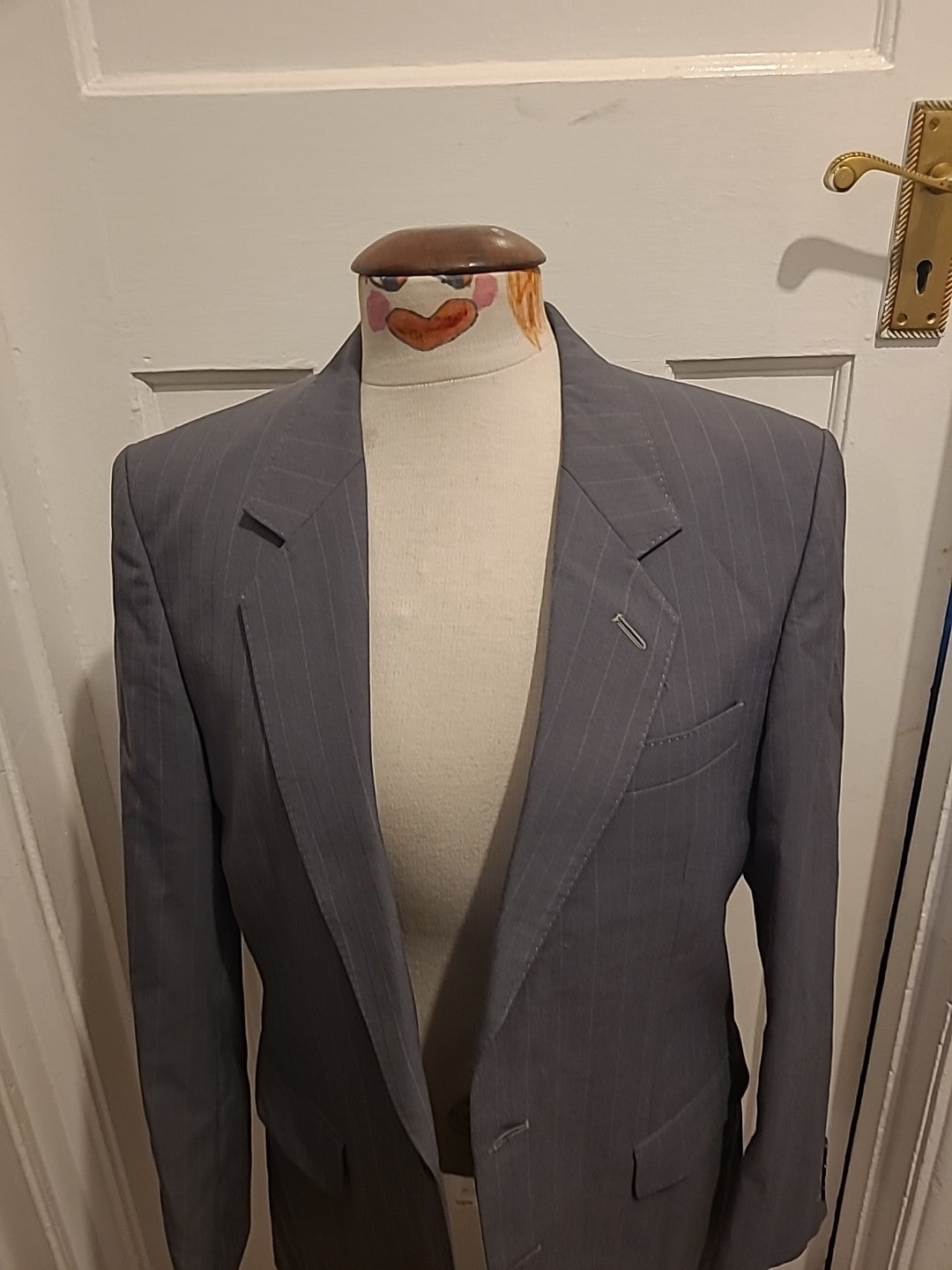 Mens Varteks Size 40chest Grey And white Padded Blazer