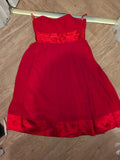 New Look 8 Sleeveless Strapless Boned Red Dress