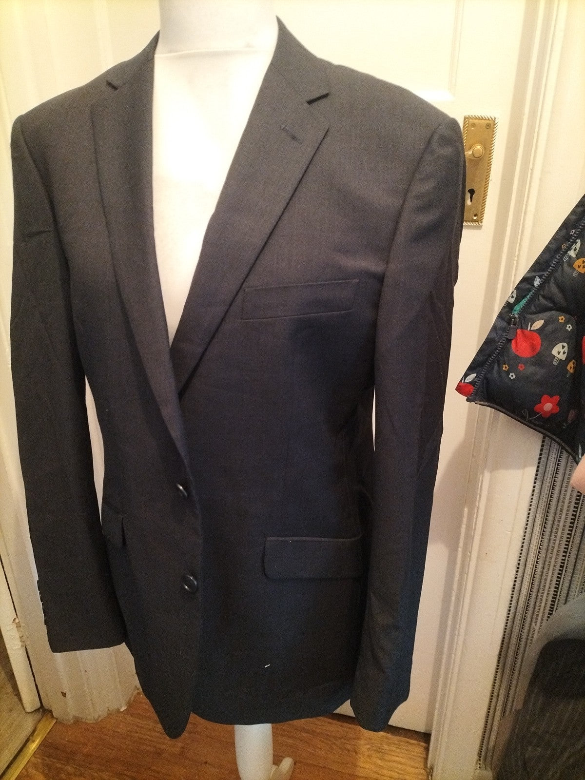 Mens Marks And Spencer Tailoring Size 42M Blue Padded Lined Blazer