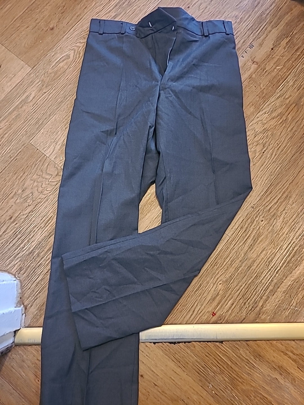 Mens Rubensteins Size 34x29 Grey Formal Trousers