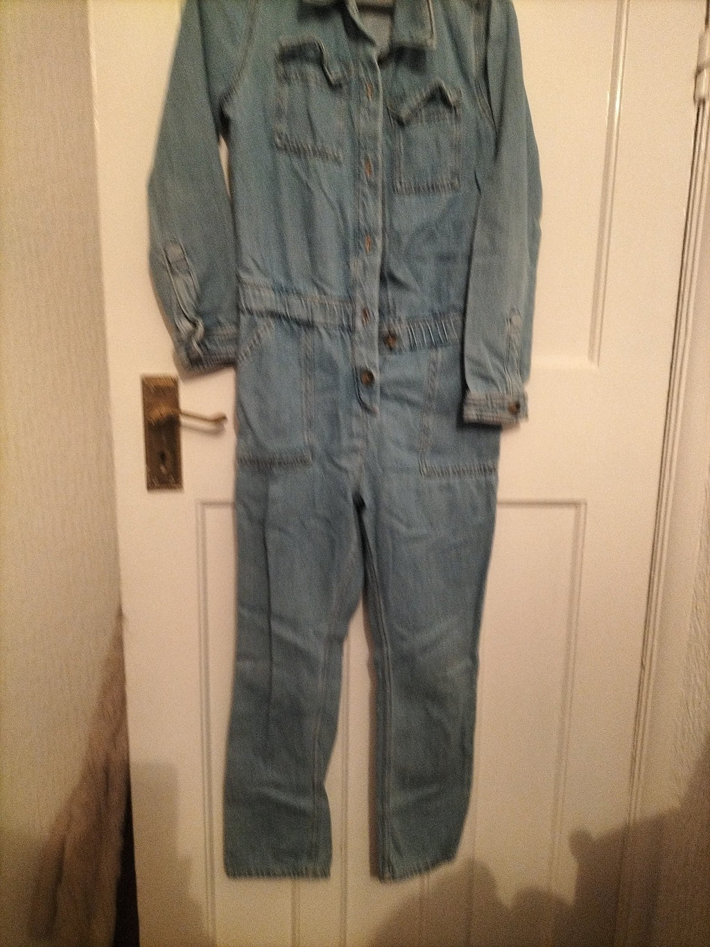 Girls Marks And Spencer Size 10-11 Years Denim Jumpsuit