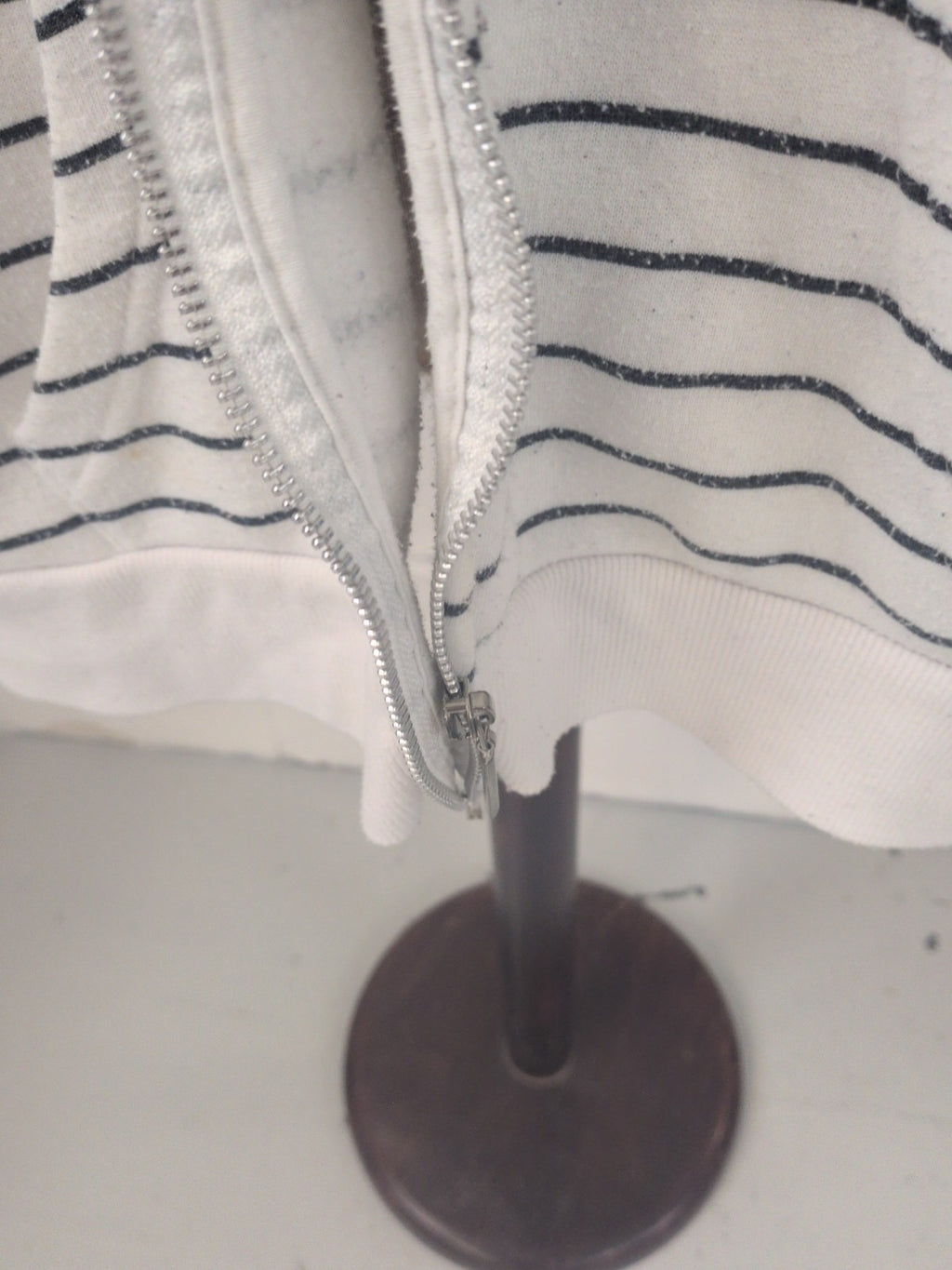 Primark 20 Navy Stripe Full Zip Hoodie Small Mark On Front