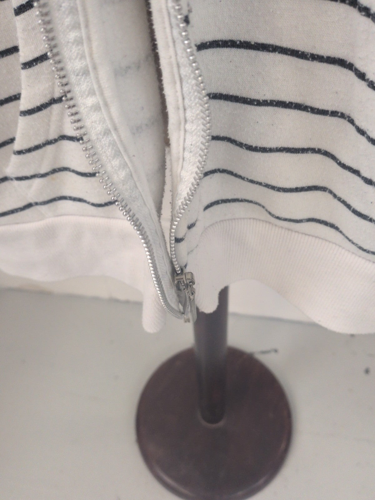 Primark 20 Navy Stripe Full Zip Hoodie Small Mark On Front