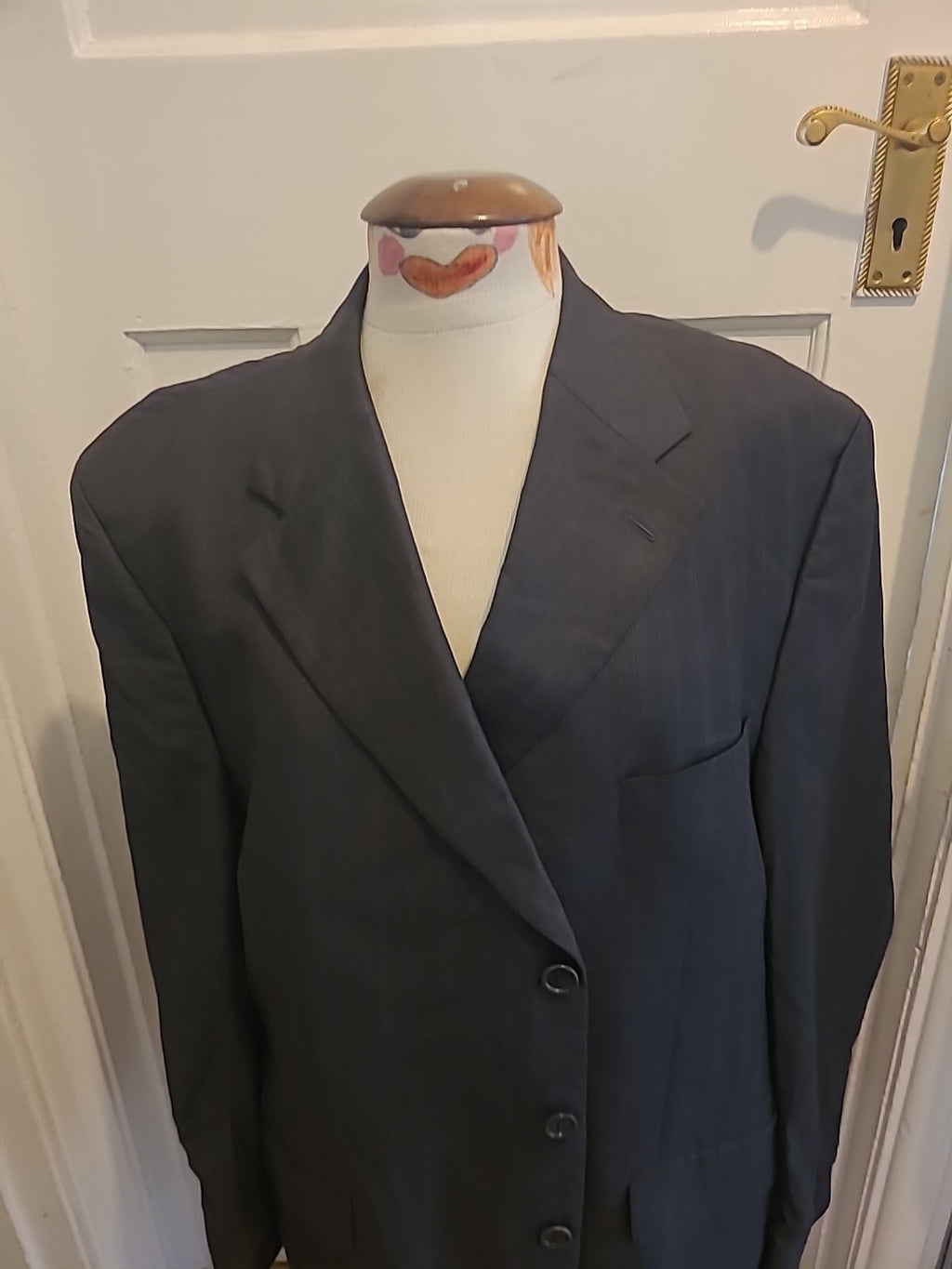 Mens Marks And Spencer Size 46M Grey Italian Fabric Pure Wool Blazer