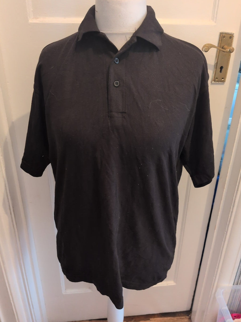 Uneek Large Black Short Sleeve Polo