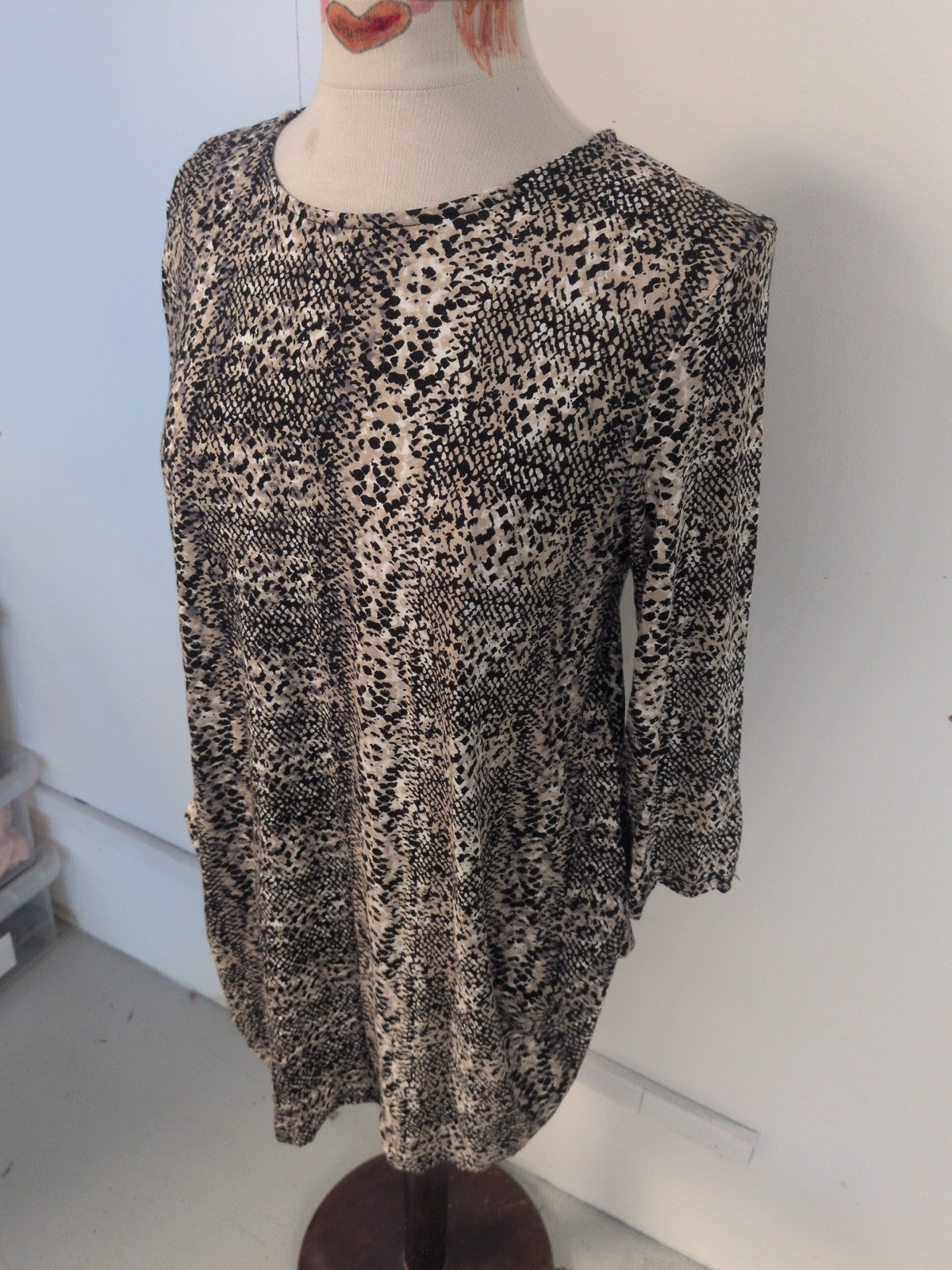 Tu 14 Brown/Beige/Black Half Sleeve Blouse