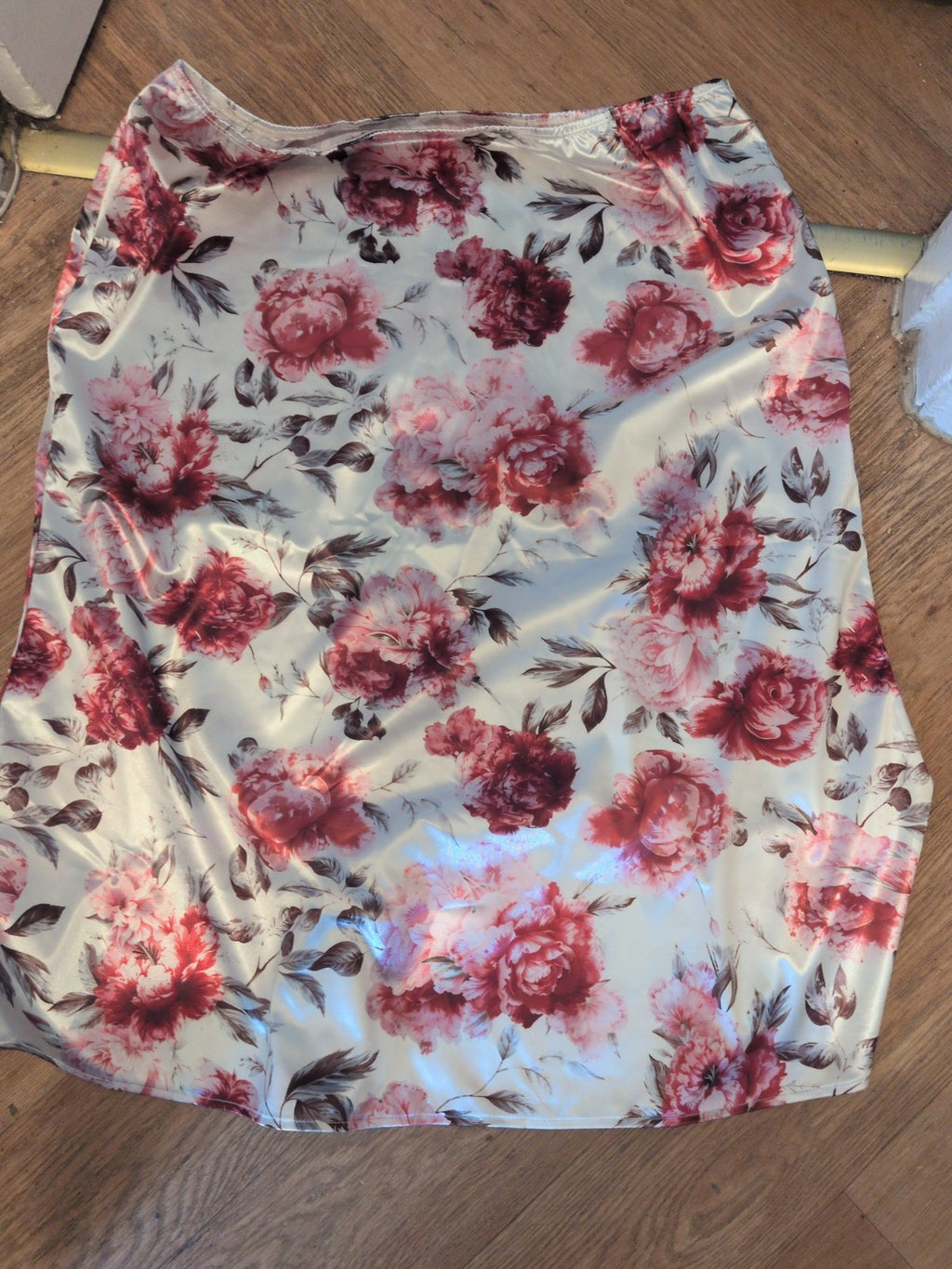 Ladies 4XL Floral Elasticated Midi Skirt