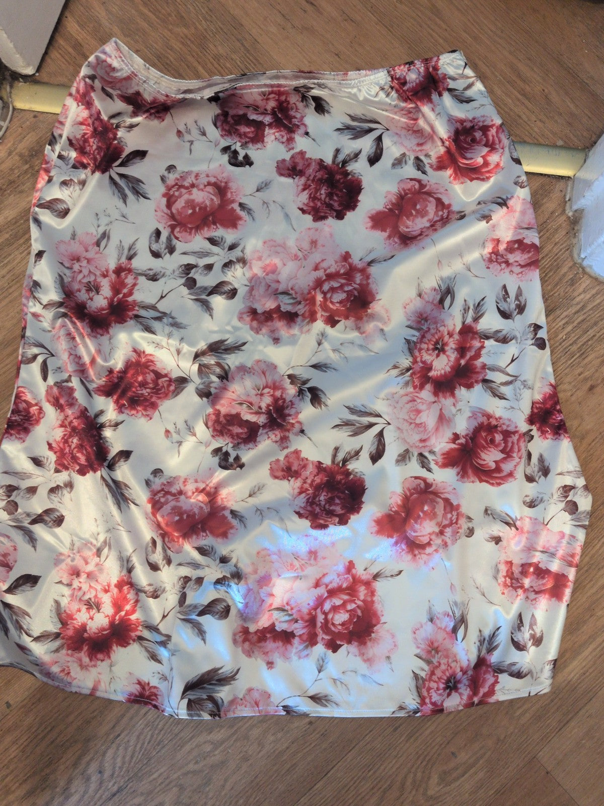 Ladies 4XL Floral Elasticated Midi Skirt