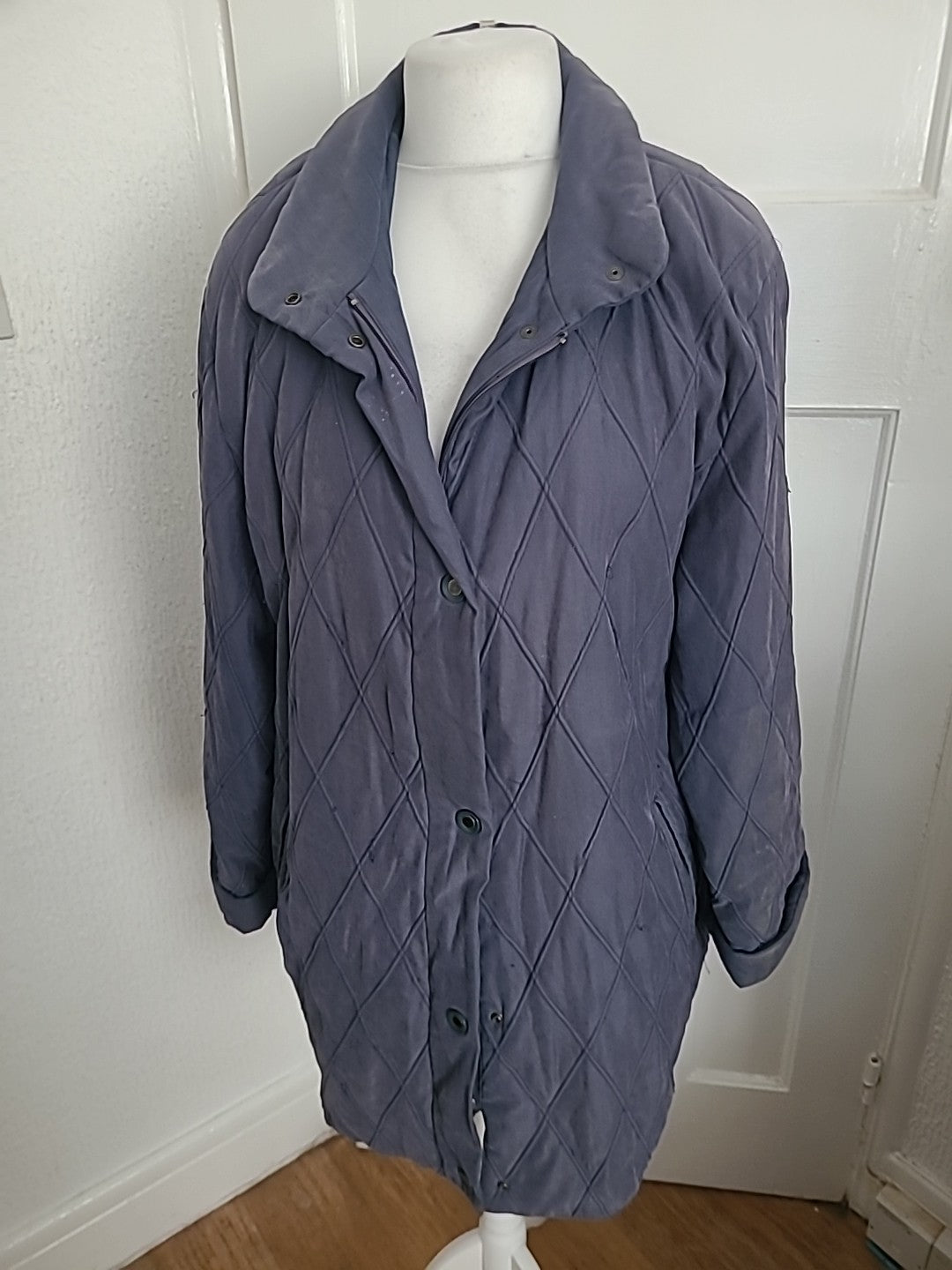 Ladies London Fog Size 16 Bluey Grey Coat