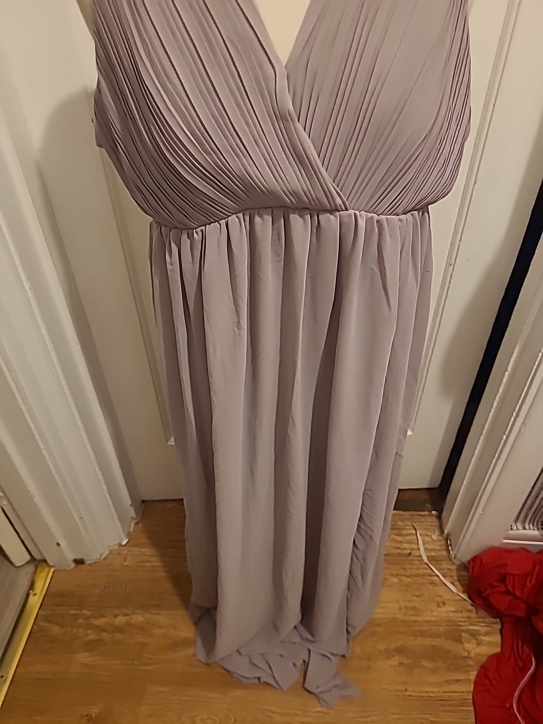 Ladies TFNC london Size 14-16 Pale Purple Sleeveless Evening Dress