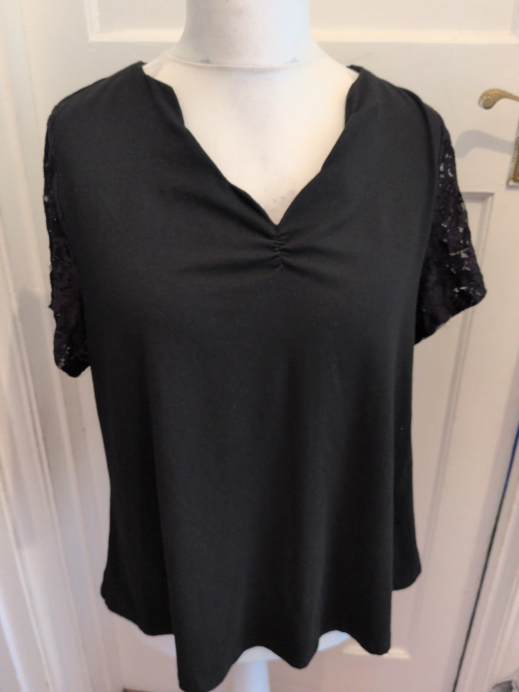 3XL Black V Neck T-shirt