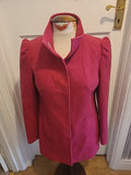 Ladies F&F Size 12 Crimson Lined Buttoned Coat