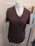 Burton Menswear Large Deep Purple Flecked Short Sleeve T-shirt