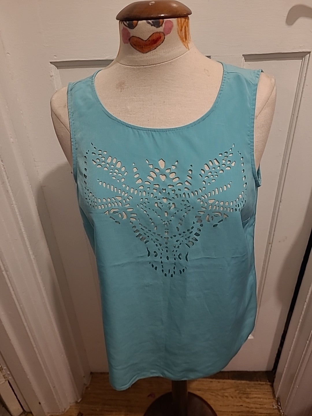 Ladies Maison Scotch Sleeveless Top Size 14 Teal