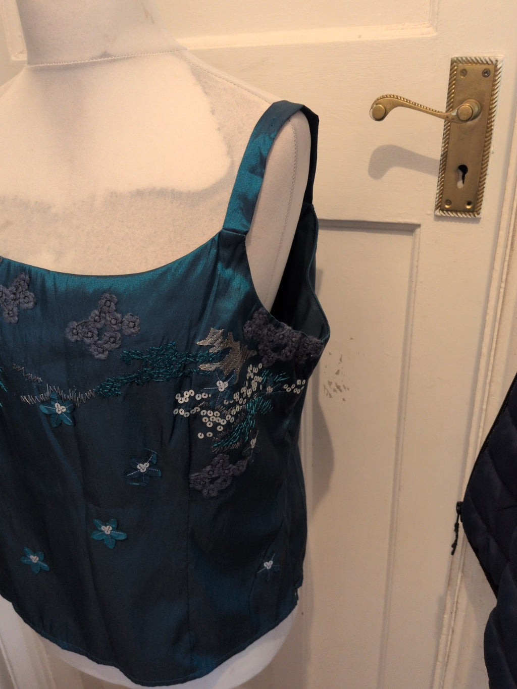 Un Jour Ailleurs 18 Teal Sleeveless Top