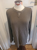 Mens Next Size Large Khaki Ribbed Long Sleeved Pullover Jumper