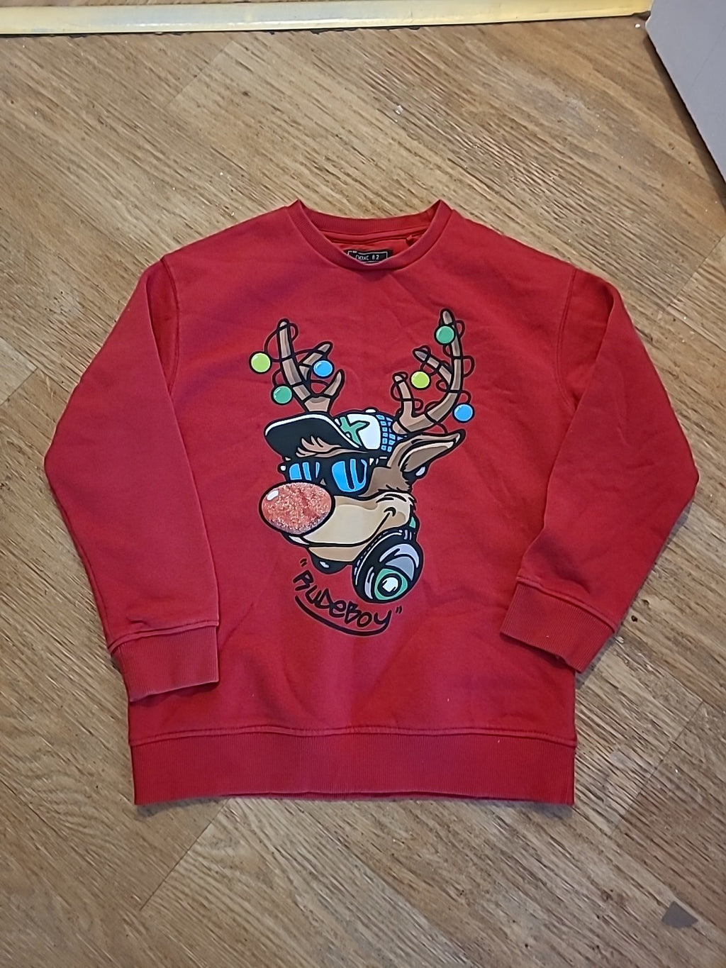 Boys Next 9 Years Red Reindeer Jumper
