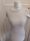 Real Woman Small White Short Sleeve T-shirt