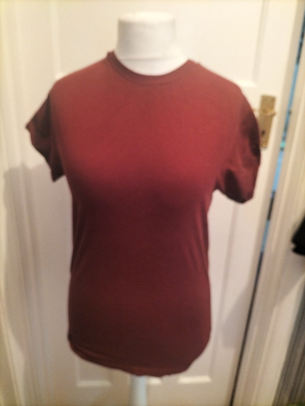 Mens River Island Size Small Browny Purple Short Sleeved Tshirt