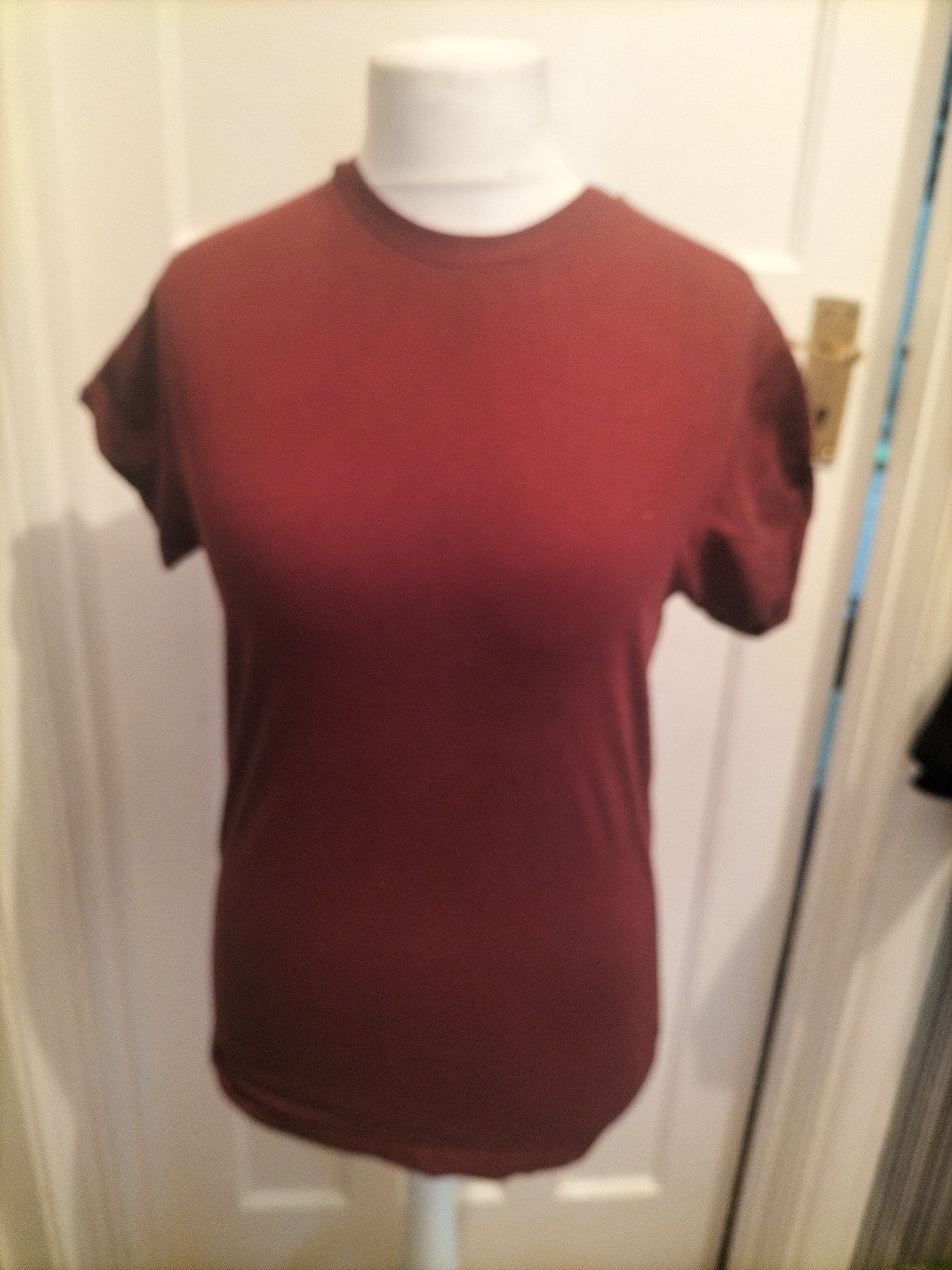 Mens River Island Size Small Browny Purple Short Sleeved Tshirt
