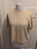 Tu Woman 14 Pale Yellow Short Sleeve T-shirt