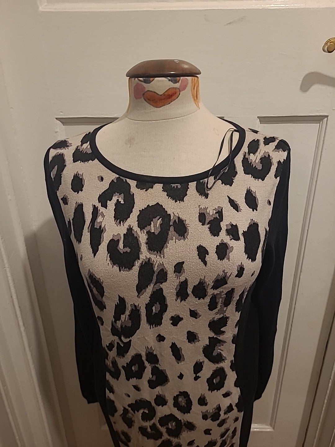 Ladies Marks And Spencer Size 14 Natural Mix Long Sleeved Jumper Dress...