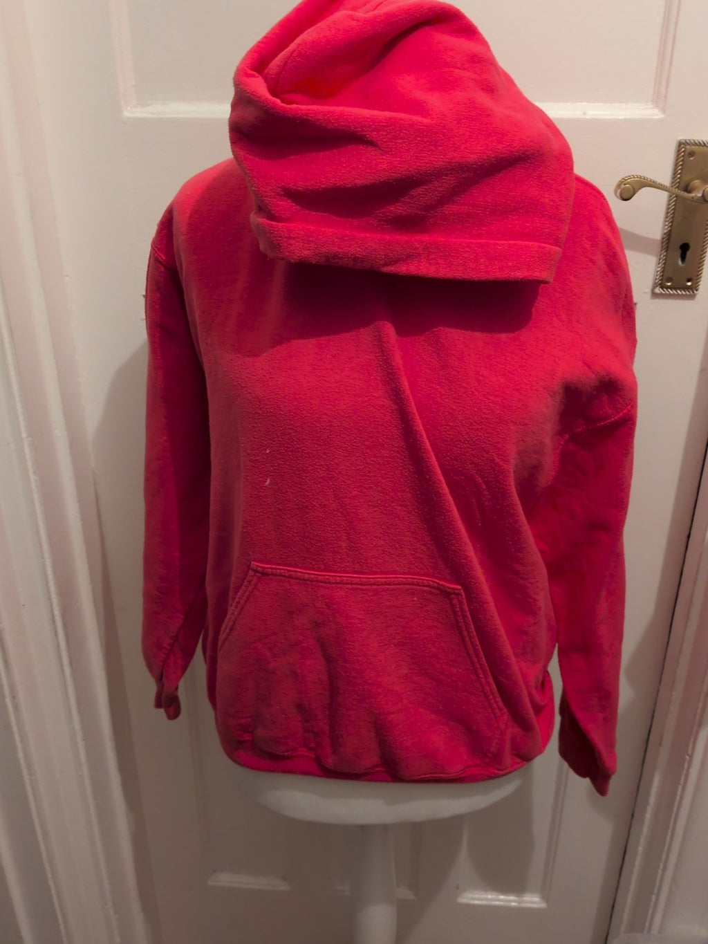 Gildan Medium Pink Pullover Hoodie(Couple Marks On Front)