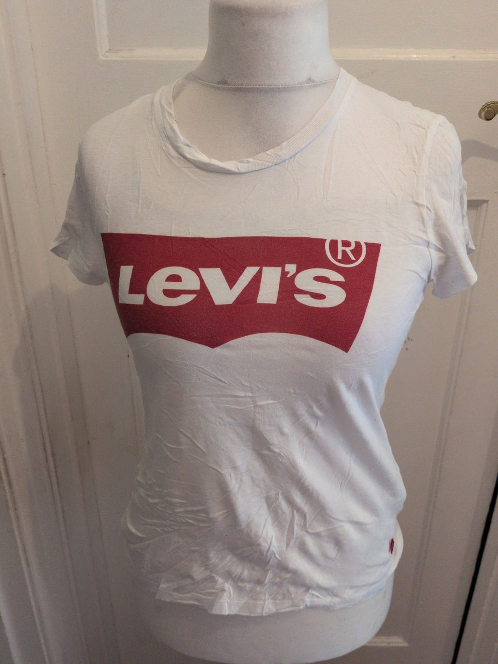 Levi Small White And Red Print Short Sleeve T-shirt