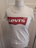 Levi Small White And Red Print Short Sleeve T-shirt