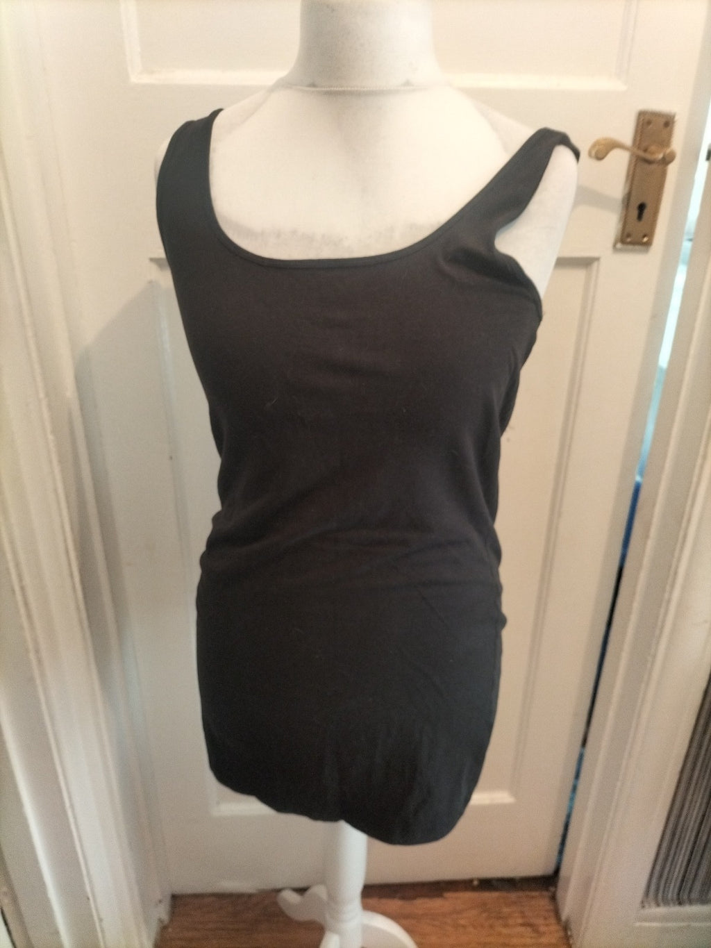 Primark 14-16 Black Longline Vest Top