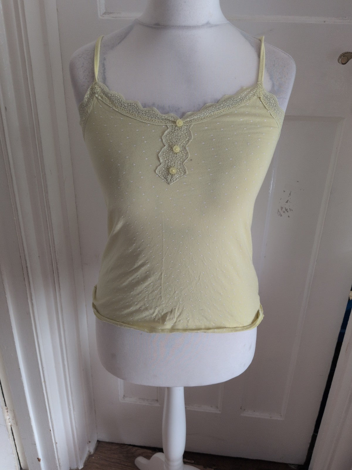Primark 10-12 Yellow Spotty Pyjama Top