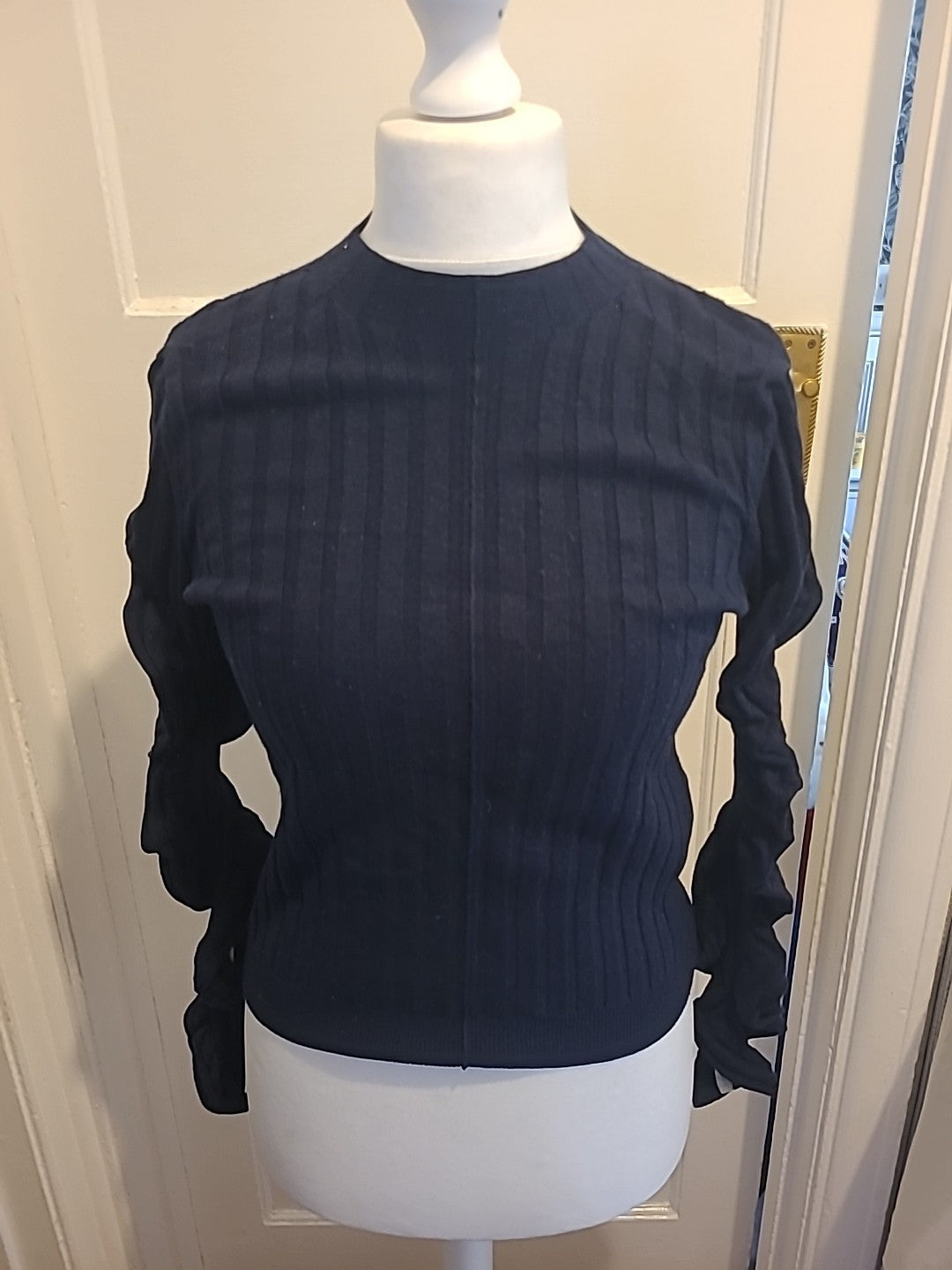 Ladies Sweaty Betty Size Medium Navy Long Sleeved Jumper