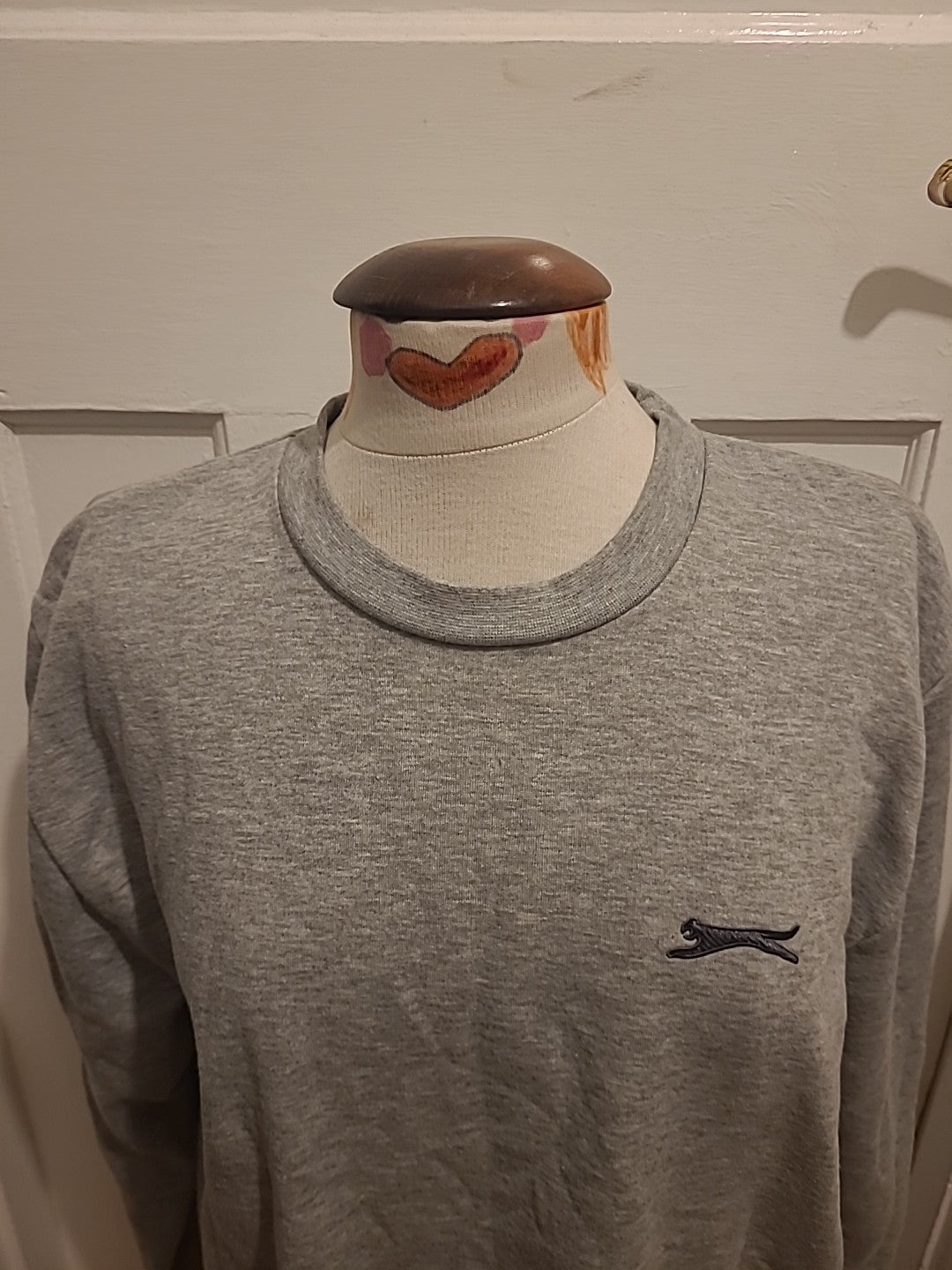 Mens Slazenger Size Large Grey Long Sleeved Sweatshirt