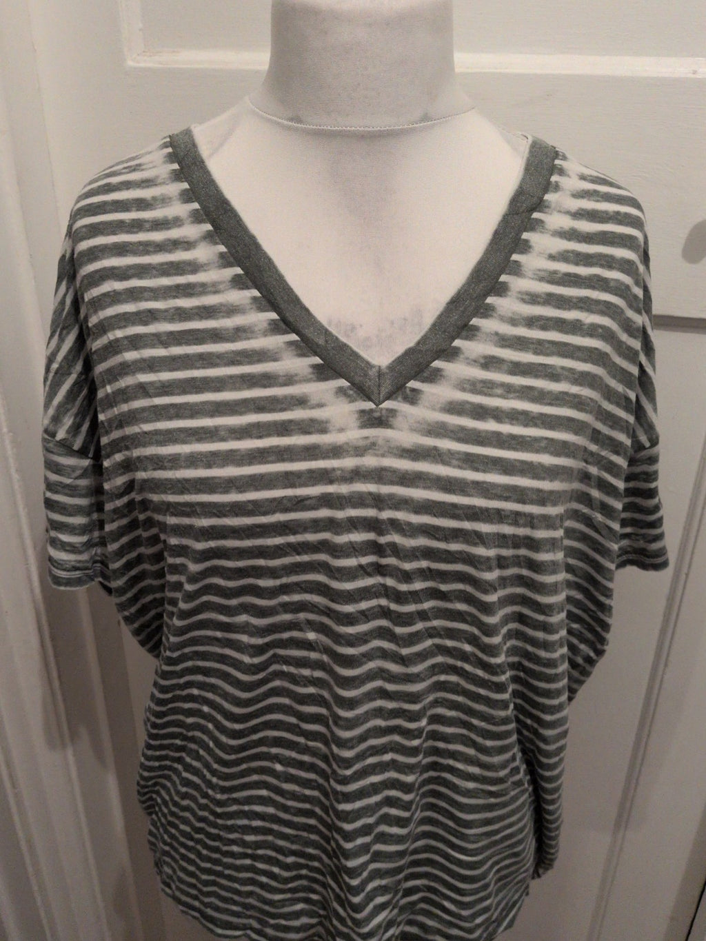 ASOS 12 Green And White Stripe Short Sleeve T-shirt