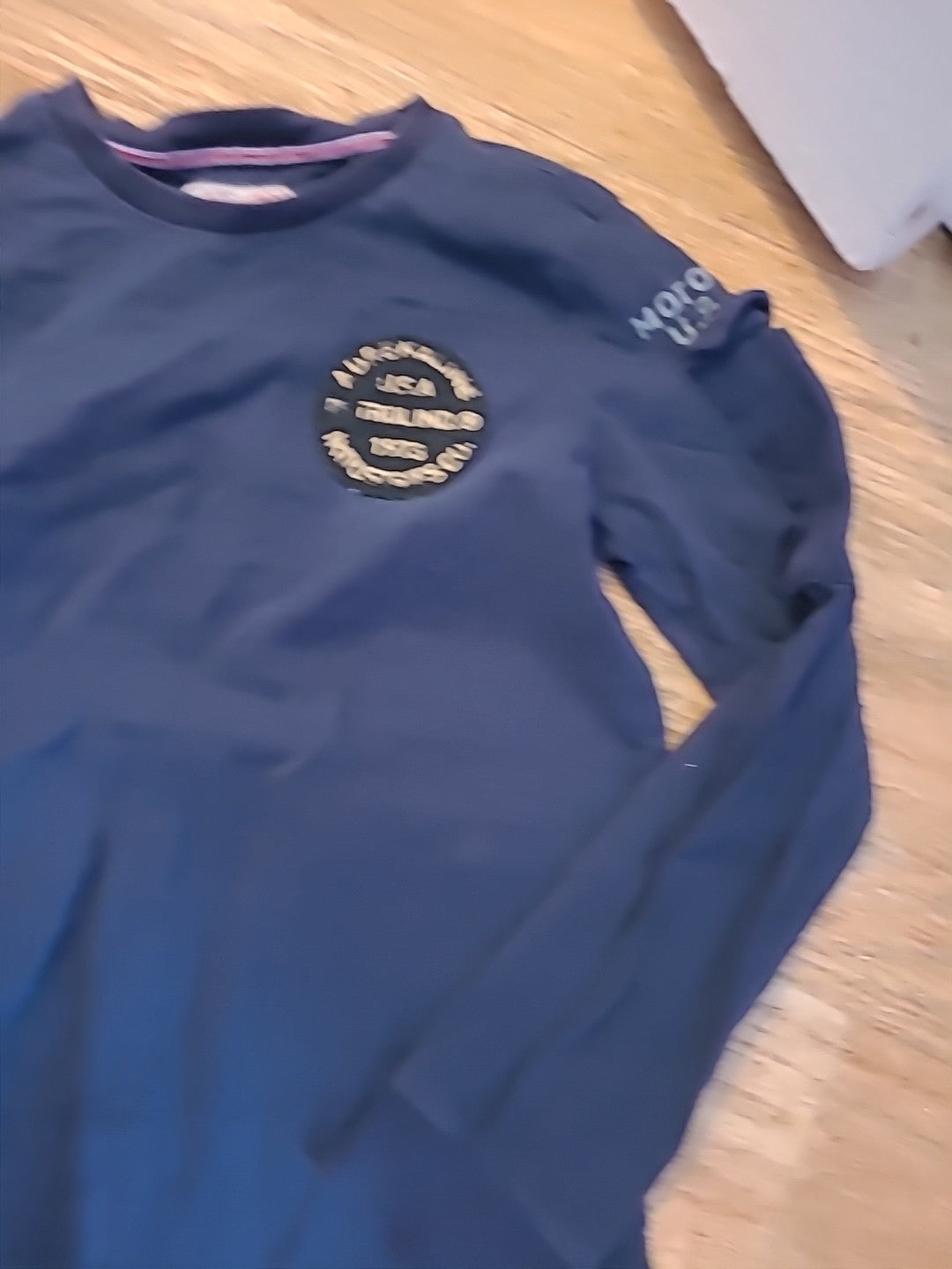 Boys Petrol 152cm Navy Long Sleeved Tshirt