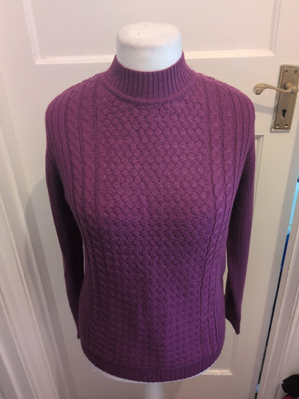 Isle Essentials 14-16 Purple Cowl Neck Jumper