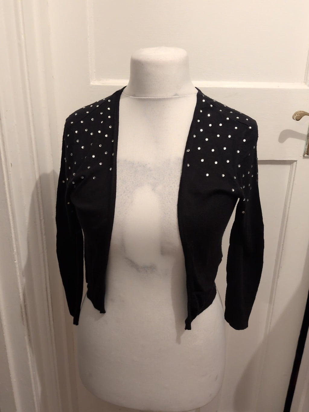 H&M Small Black Stud Diamante Blouse