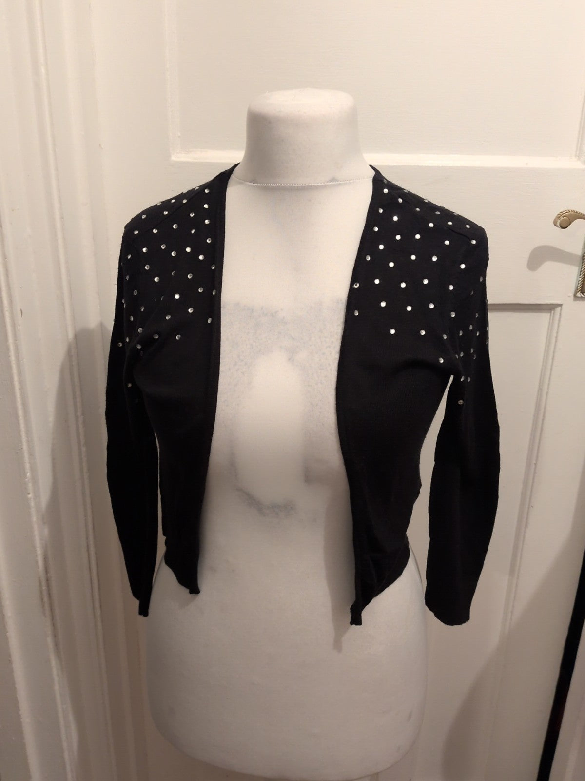 H&M Small Black Stud Diamante Blouse