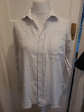 Mens Taylor&Wright Size 16 White Faint Check Long Sleeved Shirt