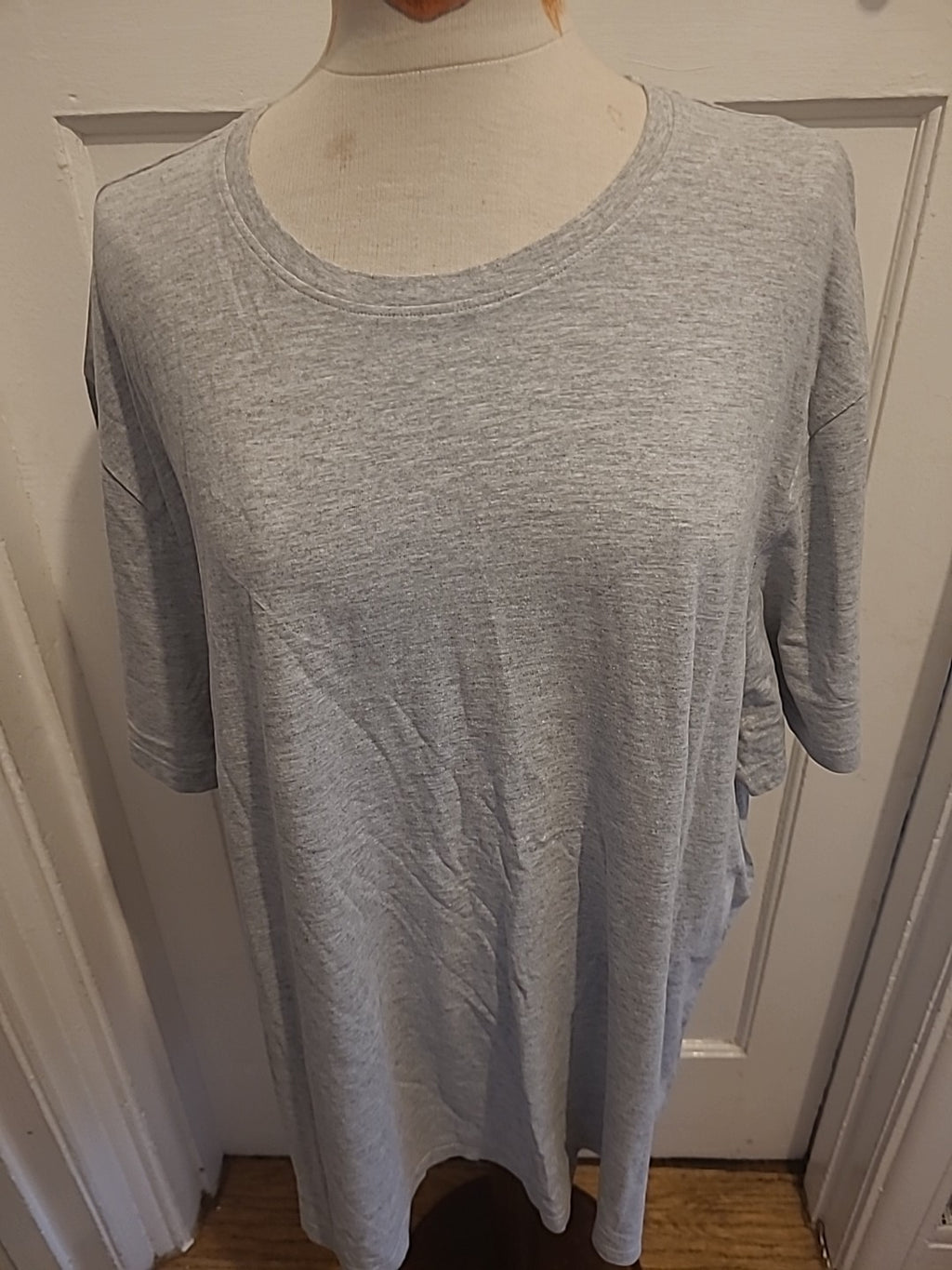 Mens Tu Size 3XL Grey Round Neck Short Sleeve Tshirt
