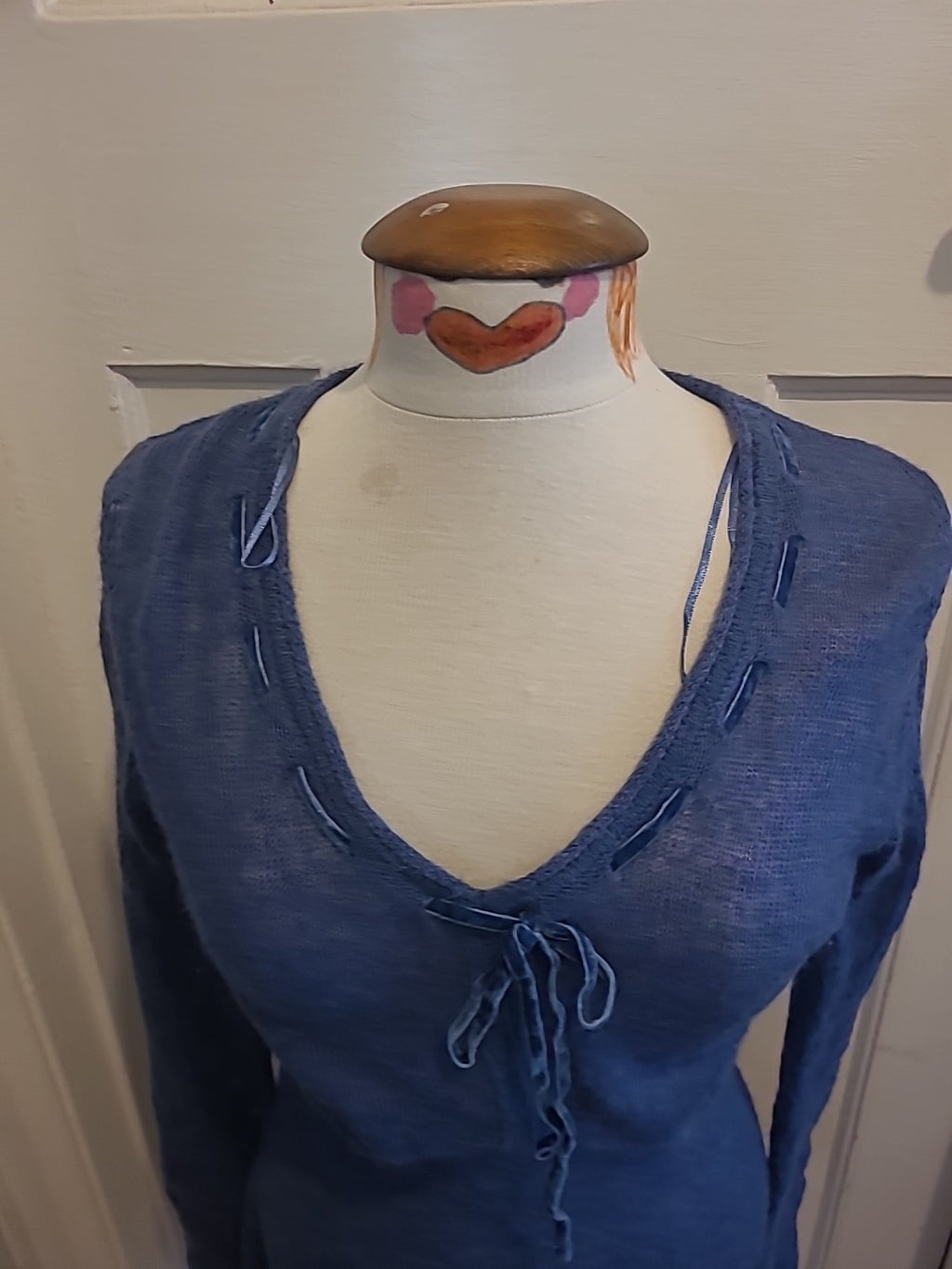 Ladies Pepperberry Size 10 Blue Soft Long Sleeved Dress