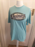 Mens Easy Size M Reg Fit Blue Detroit Tshirt